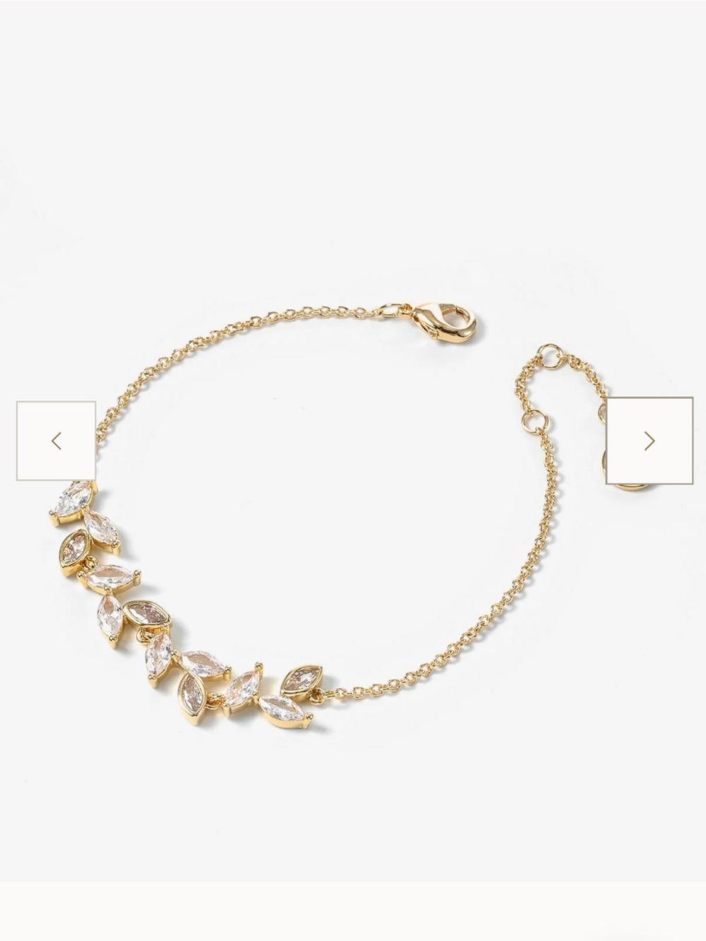 Bryan Anthonys One By One Crystal Bracelet — Gold NWT